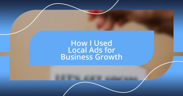 How I Used Local Ads for Business Growth