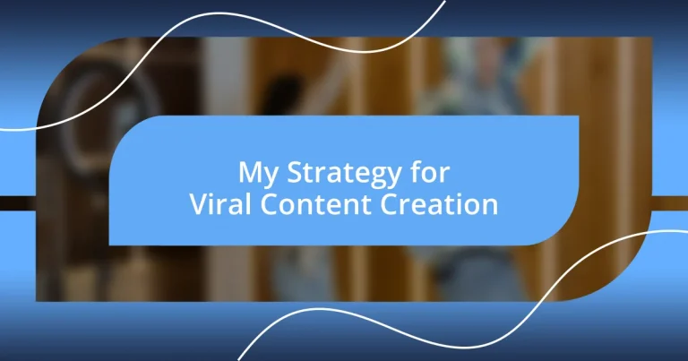 My Strategy for Viral Content Creation